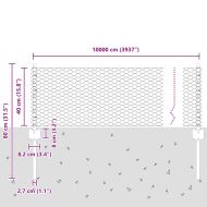 Ограда с пост Сребрист 0,4 x 100 м Стомана