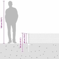 Ограда с пост Сребрист 0,4 x 100 м Стомана