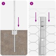 Ограда с пост Сребрист 0,5 x 100 м Стомана