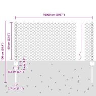 Ограда с пост Сребрист 0,6 x 100 м Стомана