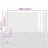 Ограда с пост Сребрист 0,8 x 100 м Стомана
