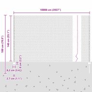 Ограда с пост Сребрист 1,4 x 100 m Стомана