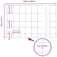 Ограда с пост Сребрист 0,8 x 25 m Стомана