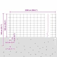 Ограда с пост Сребрист 1 x 25 m Стомана