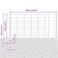 Ограда с пост Сребрист 1 x 25 m Стомана