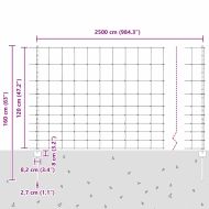 Ограда с пост Сребрист 1,2 x 25 m Стомана