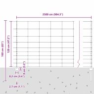Ограда с пост Сребрист 1,2 x 25 m Стомана