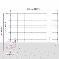 Ограда с пост Сребрист 1,2 x 25 m Стомана