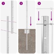 Ограда с пост Сребрист 1,6 x 25 m Стомана