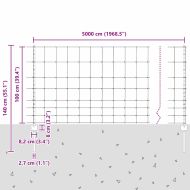 Ограда с пост Сребрист 1 x 50 m Стомана