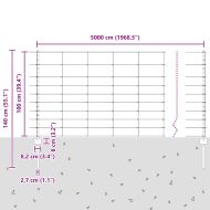 Ограда с пост Сребрист 1 x 50 m Стомана