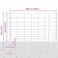 Ограда с пост Сребрист 1,2 x 50 m Стомана