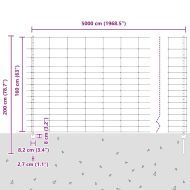 Ограда с пост Сребрист 1,6 x 50 m Стомана