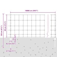 Ограда с пост Сребрист 0,8 x 100 м Стомана