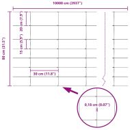 Ограда с пост Сребрист 0,8 x 100 м Стомана