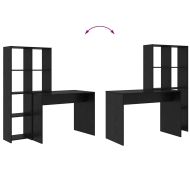 Бюро с рафт Черния дъб 138,5 x 55 x 143 см Инженерно дърво