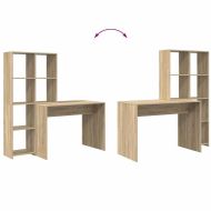 Бюро с рафт Сонома дъб 138,5 x 55 x 143 см Инженерна дървесина