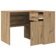 Ъглово бюро с чекмедже с рафт с врата Дъб 102 x 88 x 75 см