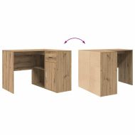 Ъглово бюро с чекмедже с рафт с врата Дъб 102 x 88 x 75 см