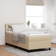 Легло с пружинирана основа Светлосив и бял 100 x 200 cm