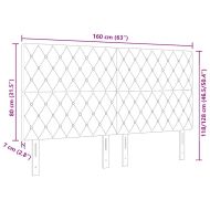 Облегалка за глава Тъмен сив 160 cm Кадифе