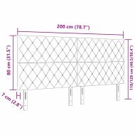 Облегалка за глава Светлосиво 200 cm Кадифе