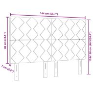 Облегалка за глава Светлосиво 144 см Кадифе