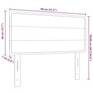 LED глава с LED ленти с таблото Тъмен сив 80 cm текстил