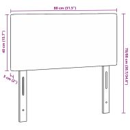 LED глава с LED ленти с таблото Тъмен сив 80 cm Кордюрова тъкан