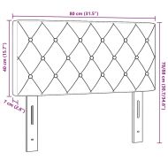 LED глава с LED ленти с таблото Черен 80 cm Кадифе