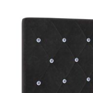 LED глава с LED ленти с таблото Черен 100 cm Кадифе