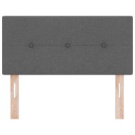 LED глава с LED ленти с таблото Тъмен сив 80 cm текстил
