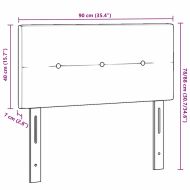 LED глава с LED ленти с таблото Черен 90 cm текстил