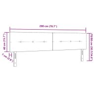 LED глава с LED ленти с таблото Черен 200 cm текстил