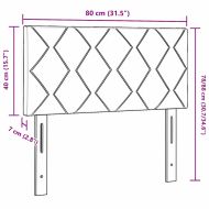 LED глава Светлосиво 80 cm Кадифе