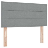 Легло с пружинирана основа Светлосиво 90 x 190 cm текстил