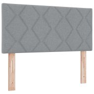 Легло с пружинирана основа Светлосиво 90 x 190 cm текстил