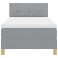 Легло с пружинирана основа Светлосиво 90 x 200 cm текстил