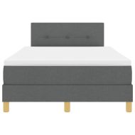 Легло с пружинирана основа Тъмен сив 120 x 190 cm текстил