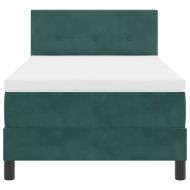Легло с пружинирана основа Тъмен зелен 90 x 190 cm Кадифе