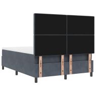 Легло с пружинирана основа Тъмен сив 160 x 200 cm Кадифе