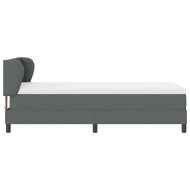 Легло с пружинирана основа Тъмносив 90 x 200 cm текстил