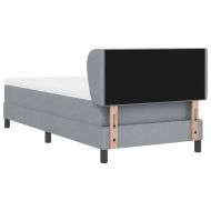 Легло с пружинирана основа Светлосиво 90 x 190 cm текстил