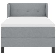 Легло с пружинирана основа Светлосиво 90 x 200 cm текстил