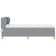 Легло с пружинирана основа Светлосиво 100 x 200 cm текстил