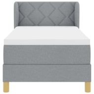 Легло с пружинирана основа Светлосиво 80 x 200 cm текстил