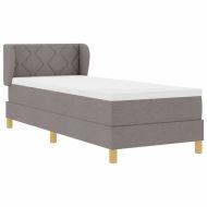 Легло с пружинирана основа с матрак Таупе 80 x 200 cm текстил