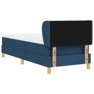 Легло с пружинирана основа с матрак Синьо 80 x 200 cm текстил