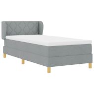 Легло с пружинирана основа Светлосиво 90 x 200 cm текстил