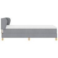Легло с пружинирана основа Светлосиво 90 x 200 cm текстил